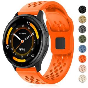 lot 10267 image: Inhosper Breathable Bands Compatible with Garmin Venu 4 45mmVivoactive 4Venu 3Venu 2,22mm Soft Silicone Watch Strap Replacement Wristband for Garmin Forerunner 265255255 Music745 Women Men