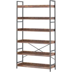 lot 11323 image: HCHQHS Industrial Bookshelf 31 W x 70 H 6-Tier  Retail $119