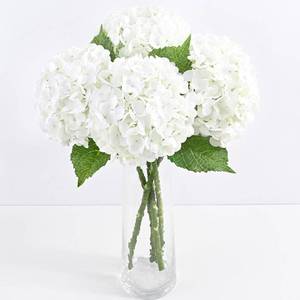 lot 11340 image: Yastouay Artificial Hydrangea Flowers 21 White 3-Pack