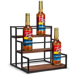 lot 11349 image: THYGIFTREE 3-Tier Coffee Syrup Bottle Rack