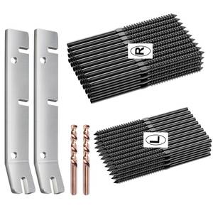 lot 12021 image: BLIKA 80 Pack 18 Black Cable Railing Swage Lag Screws
