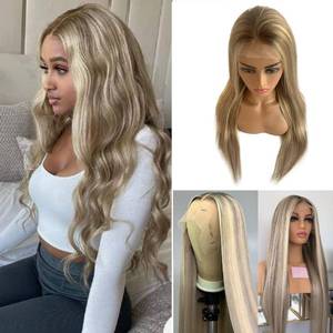 lot 12045 image: Smavida Glueless Lace Front Wig 13x4 Ombre Human Hair  Retail $122.88