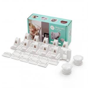 lot 12057 image: Skyla Homes Magnetic Cabinet Locks 10 Pack with 2 Keys