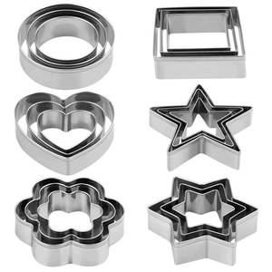 lot 12085 image: CMCYFLY Stainless Steel Cookie Cutters Set, 18 Pieces