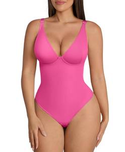 lot 14175 image: FeelinGirl Shapewear Bodysuit Tummy Control Deep V XXL