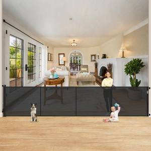 lot 17205 image: HEELALBABY Retractable Baby Gate 42 H x 200 W  Retail $118.20