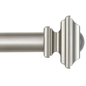 lot 17235 image: Kamanina Silver Curtain Rod 32-58 Inch Adjustable