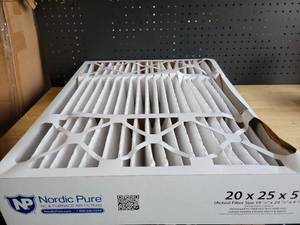 lot 19481 image: Nordic Pure 20x25x5 AC Furnace Air Filter 2 Pack