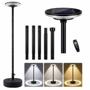 lot 19497 image: Flycoop Movable Solar Street Lights Outdoor with Pole, 10000W 9999LM IP65 Waterproof Motion Sensor Lamp Posts Remote Control at 360° No Drill for Yard, Camping, Garden, Outside (86.6 Pole 216 LED)