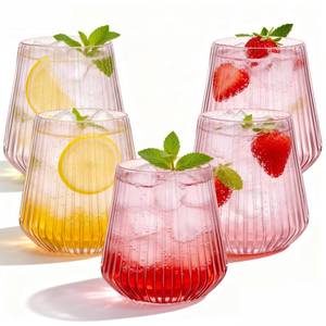 lot 19511 image: N9R 40PCS Pink Plastic Wine Glasses Disposable, 14 oz Cocktail & Spritz (Open Box, May Be Missing Pieces)