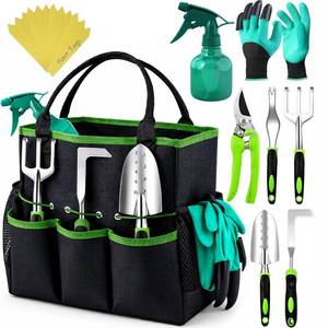 lot 19512 image: Heavy Duty Gardening Tools - Gardening Gifts for Women, Men, Mom, Dad - Durable, Ergonomic Garden Tools Set (Green)