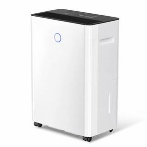 lot 19515 image: COWSAR Dehumidifier, 85OZ Dehumidifier for Home, 1500 Sq.Ft Quiet Dehumidifier with Drain Hose, 24H Timer, 3 Modes, Touch Panel, Auto Shut Off & Defrost, Ideal for Basement, Bathroom, Bedroom, White