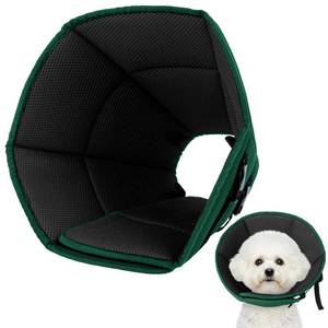 lot 20105 image: Allroaring Small Dog Cone, Soft Recovery Collar to Stop Licking,Green S