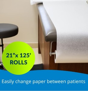 lot 7659 image: Avalon Papers Exam Table Paper Standard Crepe White 21in x 125ft 12ct