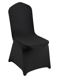 lot 7672 image: Black Fabric Cover with Elastic and Strap For Chairs APPROXIMATELY 50