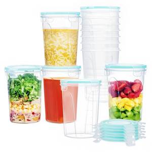 lot 1314 image: Vtopmart 6 Pack 32oz Freezer Storage Containers, Soup Container with Airtight Lids, Reusable Plastic Meal Prep Container, Deli Containers for Lunch, Salad, Leftover, Oats, MicrowaveDishwasher Safe