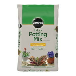 lot 1320 image: Miracle-Gro Indoor Potting Mix  Blended for a Variety of Houseplants  16 qt.