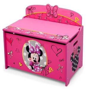 lot 1329 image: Disney Minnie Mouse Deluxe Wood Toy Box by Delta Children  Greenguard Gold Certified
