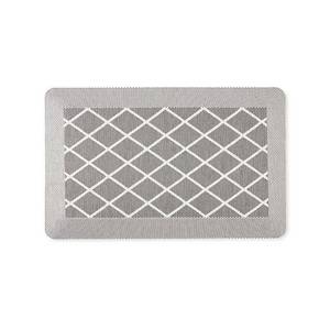 lot 1347 image: Martha Stewart Miles Modern Diamond Anti-Fatigue Air-Infused Kitchen Mat (actual color-Black) 19.6 x32