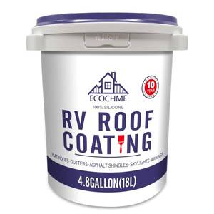 lot 1349 image: ECOCHME RV Roof Sealant-Solar Reflective Flexible Waterproof Membrane Coating for Camper & Travel Trailers,Seal Leaks,Cracks,Seams,No Need Primer 4.8Gallon