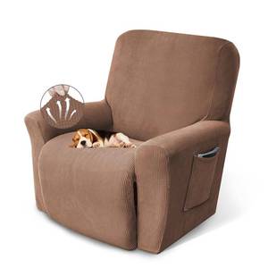 lot 1373 image: KEKUOU Recliner Chair Covers, 1-Piece Lazy Boy Recliner Covers, Camel