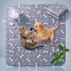 lot 2087 image: Washable Puppy Pee Pads with Pheromones, Reusable Pee Pads for Dogs, Extra Large, Non-Slip, Leakproof, Fast Absorbent Training Pads for Puppy, Dogs, Cats, Adults, Housebreaking (S 15.7 � 23.6)