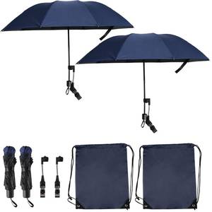 lot 2091 image: Nalanzhou 47 Beach Chair Umbrella with 360° Adjustable Clamp(2, Ink Blue)