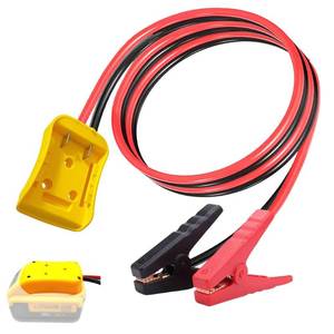 lot 2104 image: Jumper Cables with Adapter Compatible with Dewalt 20V Battery, 3.3FT 8AWG