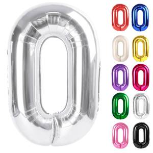 lot 2142 image: Silver Number 30 Balloon 40 Inch - 30th Balloon Number Birthday Decorations