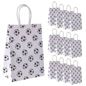 lot 10287 image: AIEX 16pcs Soccer Party Favor Paper Bags with Handles