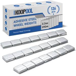 lot 10294 image: KOOPOOL 14oz Adhesive Wheel Weights �� 240pcs, Grey