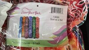 lot 10305 image: Tie-Dye Bandanas 6 Pack
