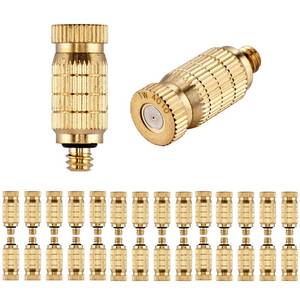 lot 10346 image: Mornajina 30Packs Brass Misting Nozzles for Outdoor Cooling System