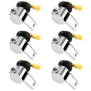 lot 10347 image: KQNBI Whistle 6 Packs Referee Whistle for Teachers Coaches Whistles with Lanyard Stainless Steel Whistles Loud Crisp Sound, Great for Coaches Referees and Officials