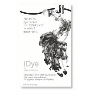 lot 10351 image: Jacquard iDye for Natural Fabrics, No Mess Fabric Dye for Cotton, Linen, Silk, Rayon & Viscose, Washing Machine or Stovetop Dye for Clothing Restoration, Shibori & DIY Projects, Black 14g