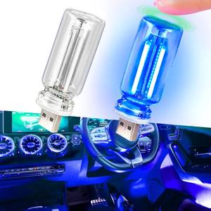 lot 10384 image: LALMIMZ 2Pcs USB LED Lights for Car, Touch Dimmable LED Interior Car Lights, USB Port Retro Car Ambient Lighting, LED Lights Interior Wireless for Truck Decor��Car Accessories Interior Decor (Red)