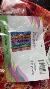 lot 10392 image: Tie Dye Bandanas 6 Pack F-3030