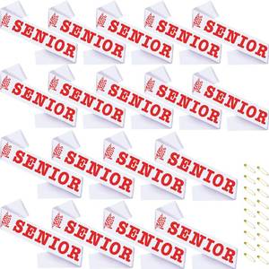 lot 10399 image: SKJIAYEE 18 Pack Class of 2026 Senior Sashes, White Satin Finally Graduated Sash with Red Printing Letters Cheerleader Senior Sashes for Class of 2026 Graduation Party Celebrations Supplies