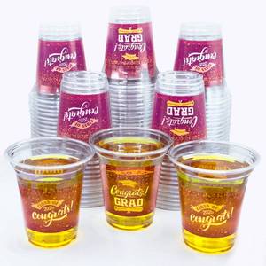 lot 10401 image: Decodinli 48 PCS 14 OZ Graduation Cups Class of 2026 Graduation Decorations Supplies Graduation Party Plastic Cups Class of 2026 Solo Cups High School College School Grad Party Cups Decorations-Maroon