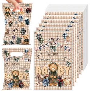 lot 10410 image: EoBeCy 50 Pcs Vintage British Bear Gift Bags