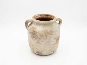 lot 12118 image: Ceramic Two-Handle Decorative Vessel