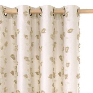 lot 12135 image: BGment Floral Linen Curtains 52W x 84L Set of 2