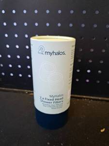 lot 12151 image: MyHalos 2x Fixed Head Shower Filters