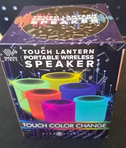 lot 12171 image: Touch Lantern Portable Wireless Speaker w Color Change