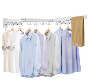 lot 13473 image: Kelisiting Wall Mounted Clothes Drying Rack, 3-Fold, 49.2