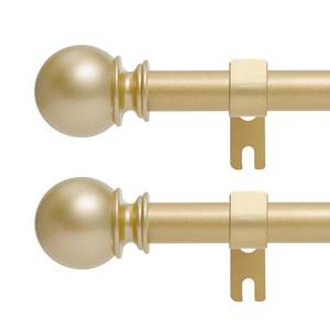 lot 13477 image: Poskena Gold Curtain Rods 48-84 2 Pack Heavy Duty