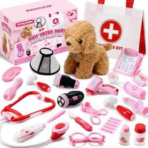lot 13484 image: Syncfun Doctor Kit Veterinarian Playset 22 PC