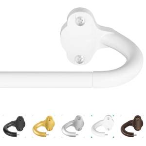 lot 13487 image: TVWOO Wrap Around Curtain Rod 66-120 White 58