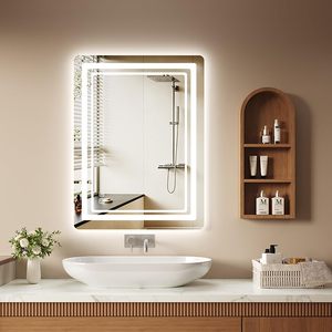 lot 13489 image: Bubful 24x36 LED Bathroom Mirror with Dimmable Lights