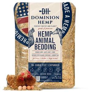lot 13490 image: Dominion Hemp Animal Bedding, 30 lb, 10 Cubic Feet
